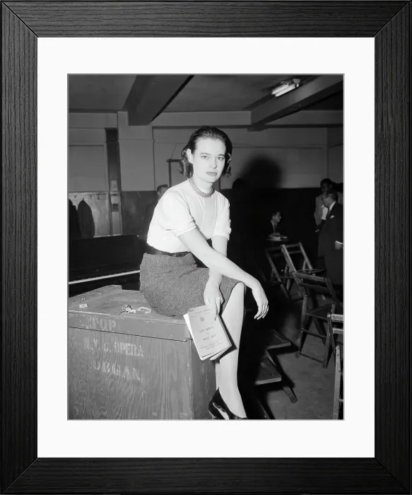 Framed Print : Portrait of Gloria Vanderbilt at Play Rehearsal Framed Print : Portrait of Gloria Vanderbilt at Play Rehearsal