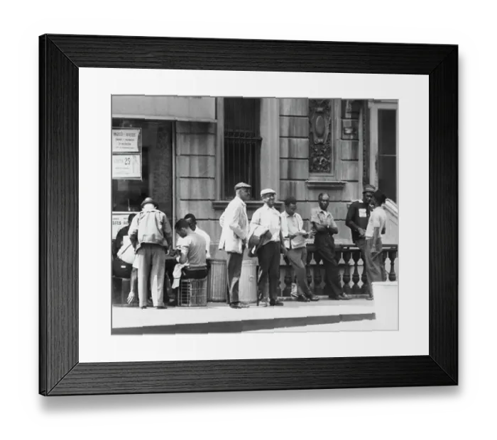 Framed Print : Sidewalk Life, Harlem Framed Print : Sidewalk Life, Harlem
