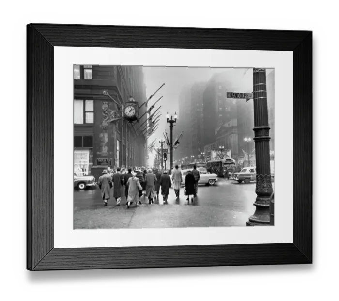 Framed Print : East Randolph Street & North State Street, Chicago Framed Print : East Randolph Street & North State Street, Chicago