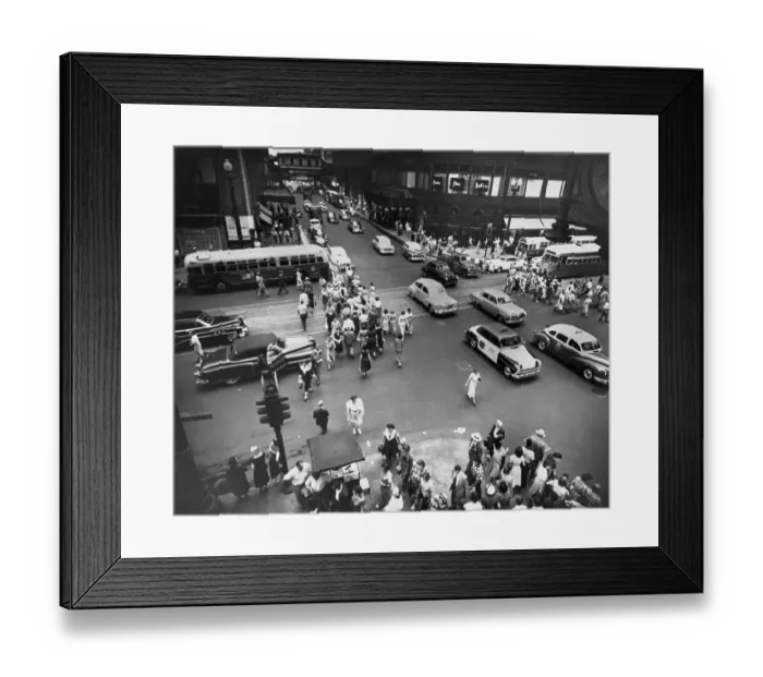 Framed Print : Madison & State Intersection, Chicago Framed Print : Madison & State Intersection, Chicago