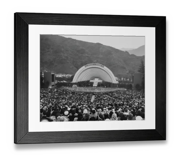 Framed Print : Easter Sunrise Service, Hollywood Bowl Framed Print : Easter Sunrise Service, Hollywood Bowl