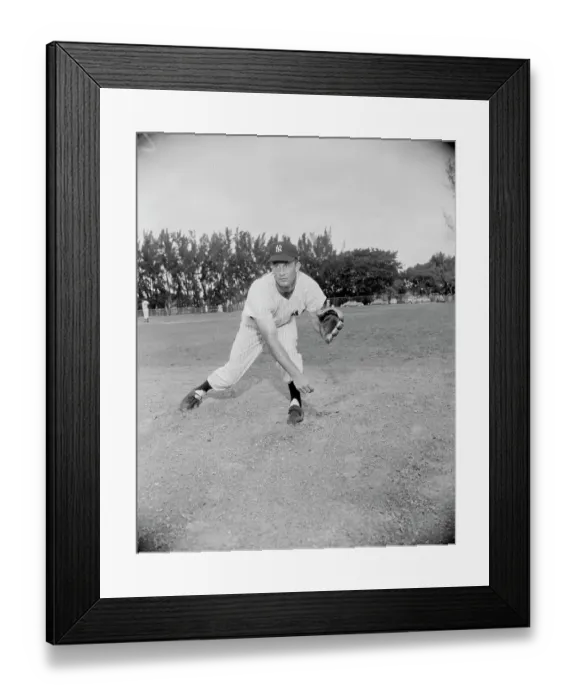 Framed Print : Bob Grim in Pitching Action Framed Print : Bob Grim in Pitching Action