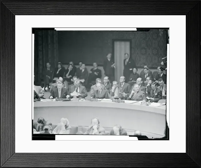 Framed Print : United Nations Security Council in Session