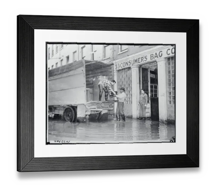 Framed Print : Workmen Loading Merchandise onto Truck Framed Print : Workmen Loading Merchandise onto Truck