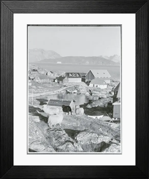 Framed Print : General View of a Town in Greenland Framed Print : General View of a Town in Greenland