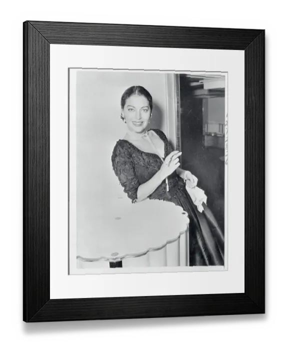 Framed Print : Portrait of Actress Ava Gardner