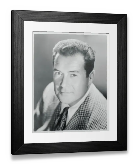 Framed Print : Portrait of Actor Frank Lovejoy