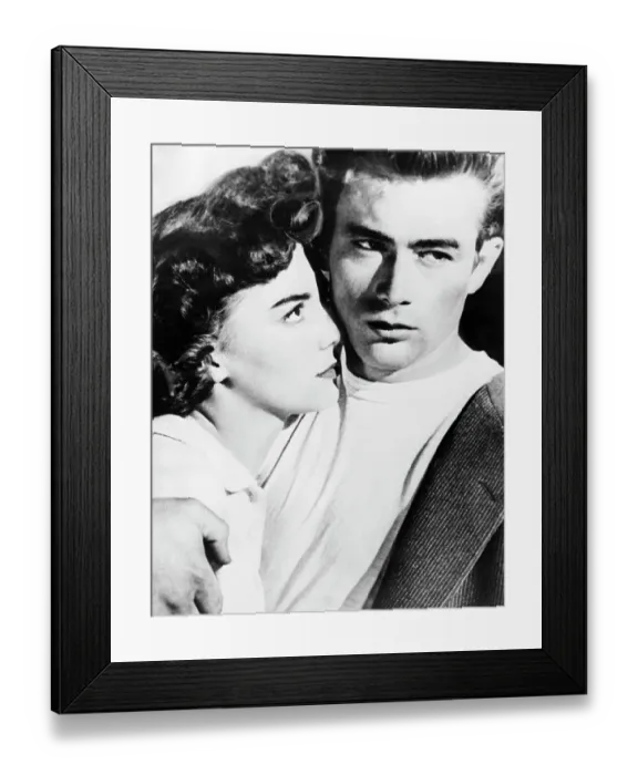 Framed Print : James Dean and Natalie Wood in Rebel Without a Cause Framed Print : James Dean and Natalie Wood in Rebel Without a Cause