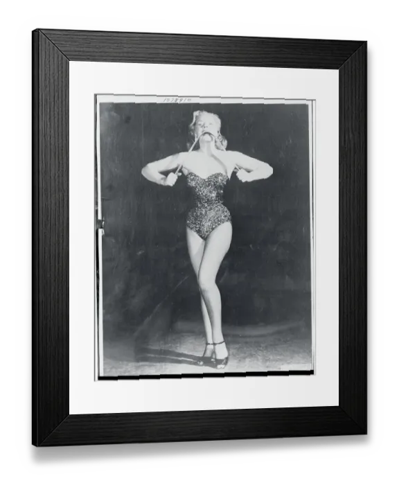 Framed Print : Woman Bending Iron Bar Framed Print : Woman Bending Iron Bar