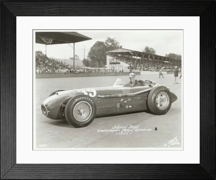 Framed Print : Johnny Boyd in Car at Indianapolis Motor Speedway Framed Print : Johnny Boyd in Car at Indianapolis Motor Speedway