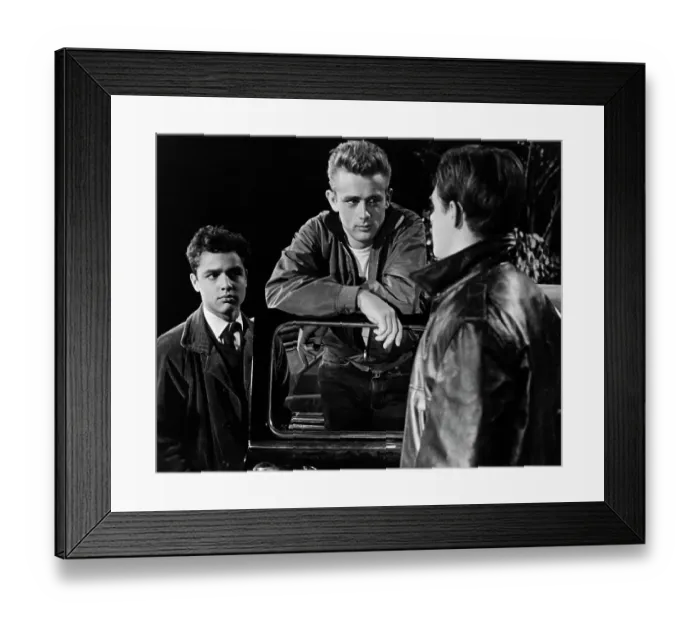Framed Print : Sal Mineo and James Dean in Movie Scene