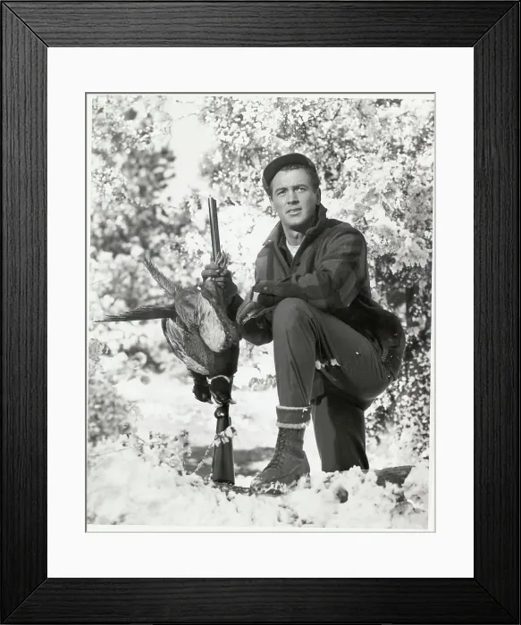 Framed Print : Rock Hudson Posing with His Hunting Prizes Framed Print : Rock Hudson Posing with His Hunting Prizes