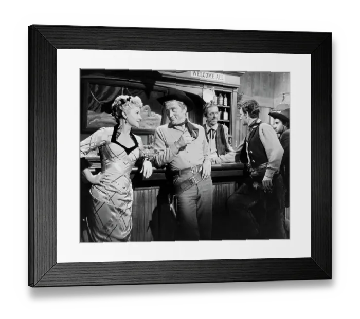 Framed Print : Kirk Douglas and Claire Trevor in a Bar Scene in Man Without A Star Framed Print : Kirk Douglas and Claire Trevor in a Bar Scene in Man Without A Star