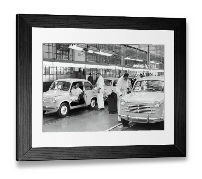 Framed Print : Inspection of Cars in Factory Framed Print : Inspection of Cars in Factory