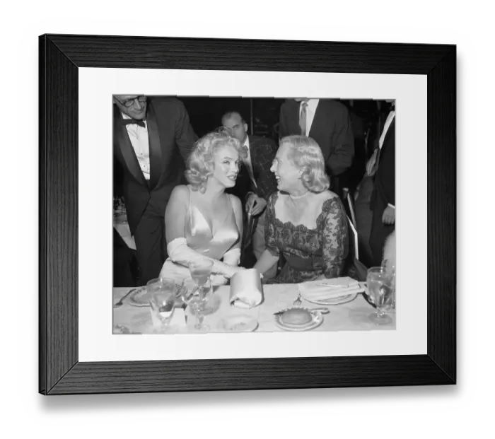 Framed Print : Eartha Kitt Standing at Marilyn Monroe's Table Framed Print : Eartha Kitt Standing at Marilyn Monroe's Table