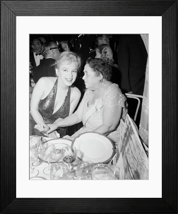 Framed Print : Actress Marilyn Monroe with Columnist Elsa Maxwell in Paris Framed Print : Actress Marilyn Monroe with Columnist Elsa Maxwell in Paris