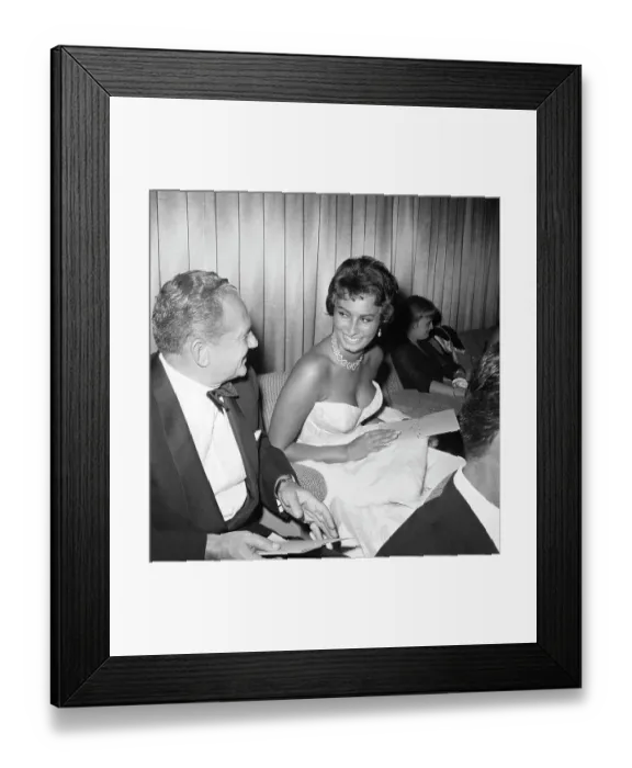 Framed Print : Picture of Don Hartman and Sophia Loren Framed Print : Picture of Don Hartman and Sophia Loren