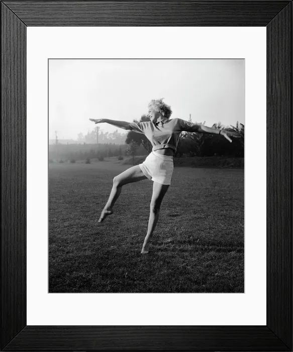 Framed Print : Actress Marilyn Monroe Exercising Framed Print : Actress Marilyn Monroe Exercising