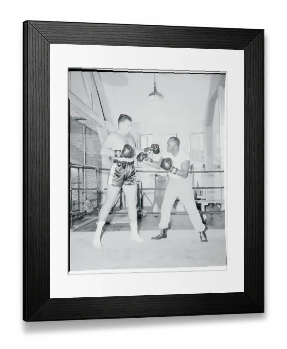 Framed Print : Jersey Joe Walcott Practicing Framed Print : Jersey Joe Walcott Practicing
