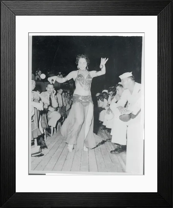 Framed Print : Belly Dancer Performing for Sailors