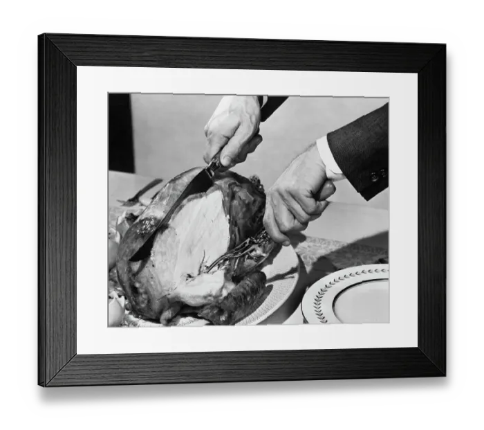 Framed Print : Carving a Turkey Framed Print : Carving a Turkey