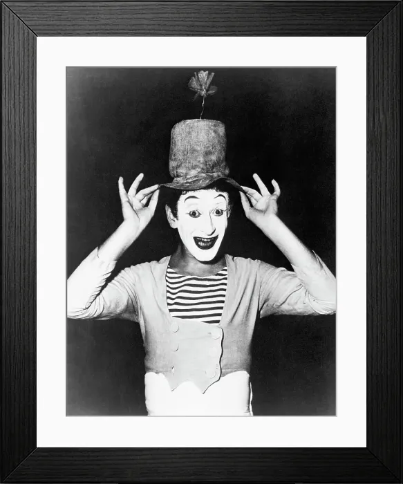 Framed Print : French Mime Marcel Marceau