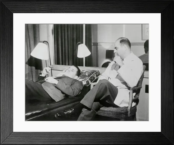 Framed Print : Psychiatrist Conducting Psychoanalysis on a Patient Framed Print : Psychiatrist Conducting Psychoanalysis on a Patient