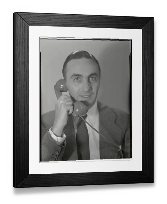 Framed Print : Abraham Ribicoff Talking on Telephone Framed Print : Abraham Ribicoff Talking on Telephone