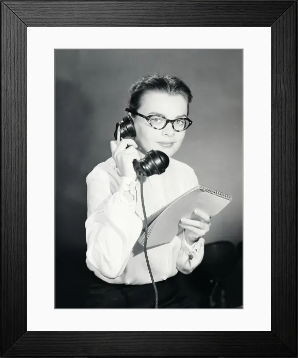 Framed Print : Secretary on Telephone Framed Print : Secretary on Telephone
