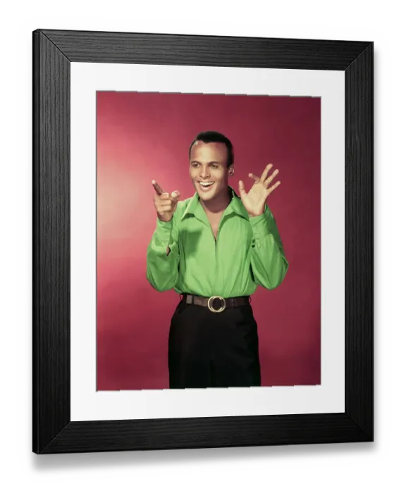 Framed Print : Singer Harry Belafonte Framed Print : Singer Harry Belafonte