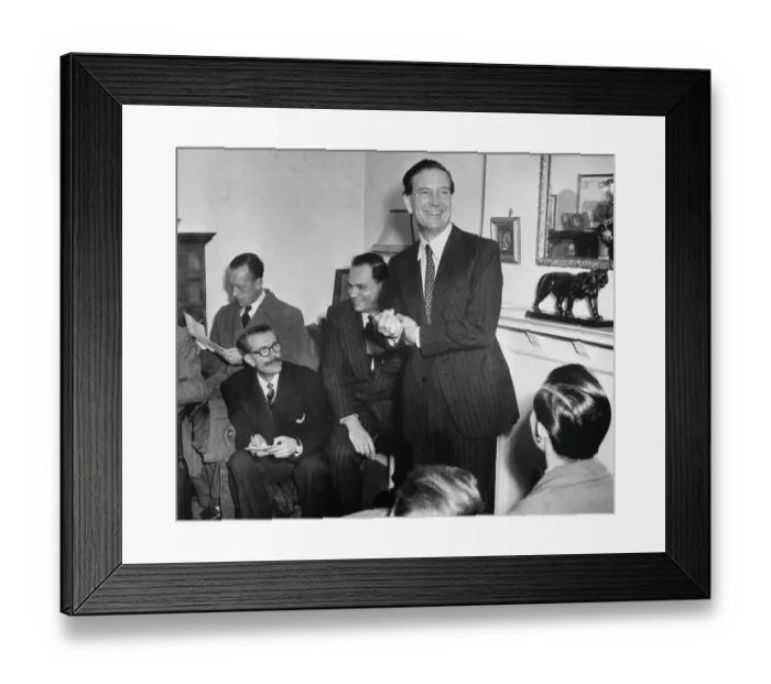 Framed Print : Agent Kim Philby Joking at Press Conference Framed Print : Agent Kim Philby Joking at Press Conference