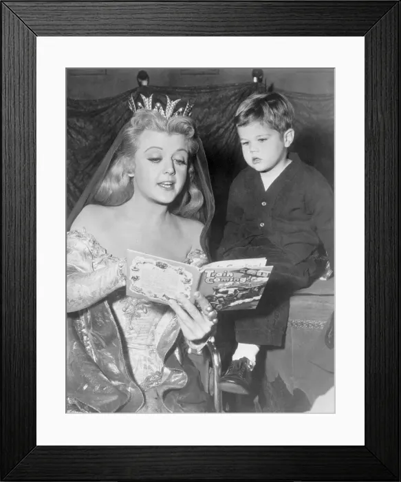 Framed Print : Angela Lansbury Reading Her Son a Book Framed Print : Angela Lansbury Reading Her Son a Book