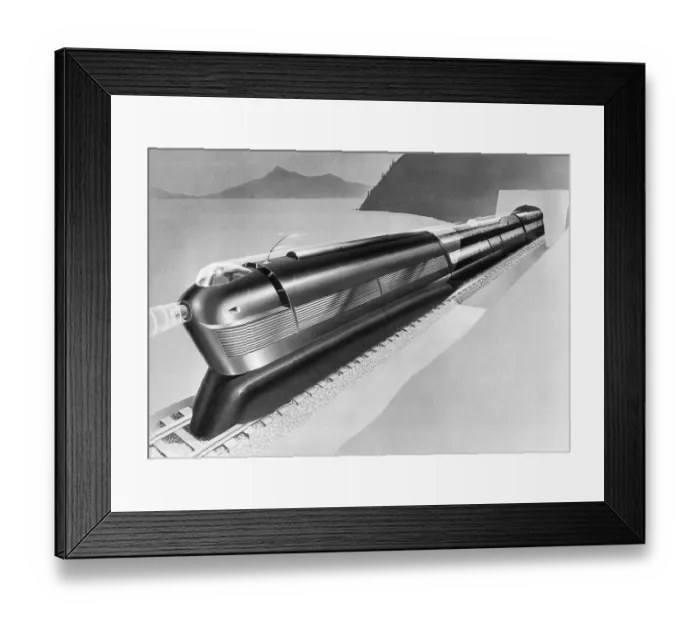 Framed Print : Futuristic Train Design Framed Print : Futuristic Train Design