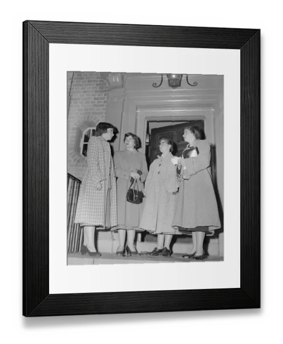 Framed Print : Dionne Sisters Chatting with One Another Framed Print : Dionne Sisters Chatting with One Another