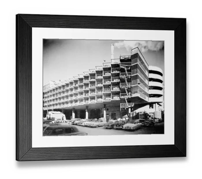 Framed Print : Exterior View of a Parking Garage Framed Print : Exterior View of a Parking Garage
