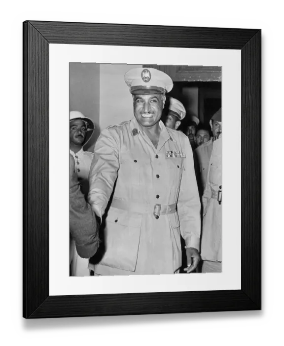 Framed Print : Gamal Nasser in Egyptian Army Parade Framed Print : Gamal Nasser in Egyptian Army Parade