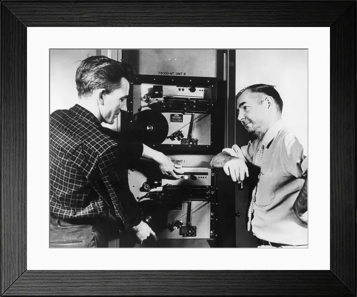 Framed Print : UNIVAC Computer Operators Framed Print : UNIVAC Computer Operators