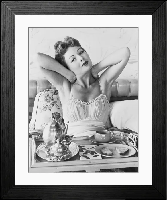 Framed Print : Jeanne Crain Stretching Framed Print : Jeanne Crain Stretching