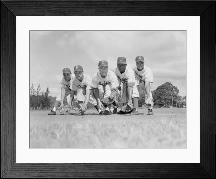 Framed Print : Dodgers Baseball Players Framed Print : Dodgers Baseball Players