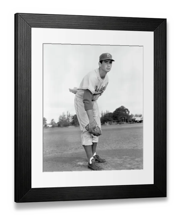 Framed Print : Portrait of Sandy Koufax Framed Print : Portrait of Sandy Koufax