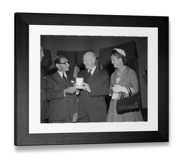 Framed Print : Irving Berlin Being Presented Medal by President Eisenhower Framed Print : Irving Berlin Being Presented Medal by President Eisenhower