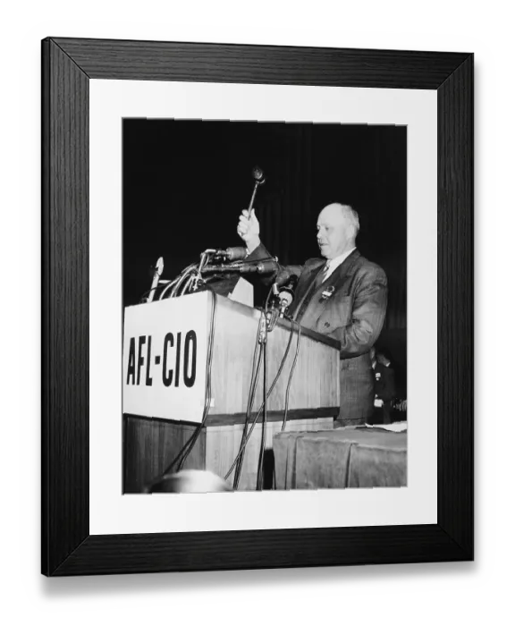 Framed Print : George Meany Speaking at AFL-CIO Meeting Framed Print : George Meany Speaking at AFL-CIO Meeting