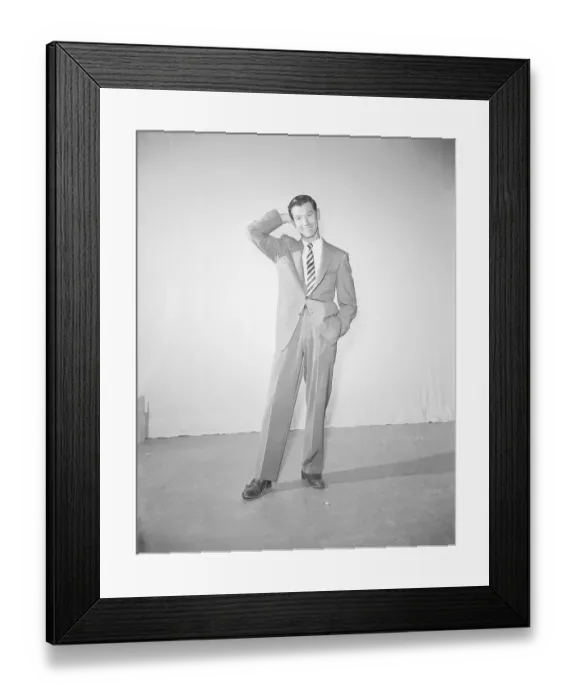 Framed Print : Johnny Carson, 1955; Full Length Framed Print : Johnny Carson, 1955; Full Length