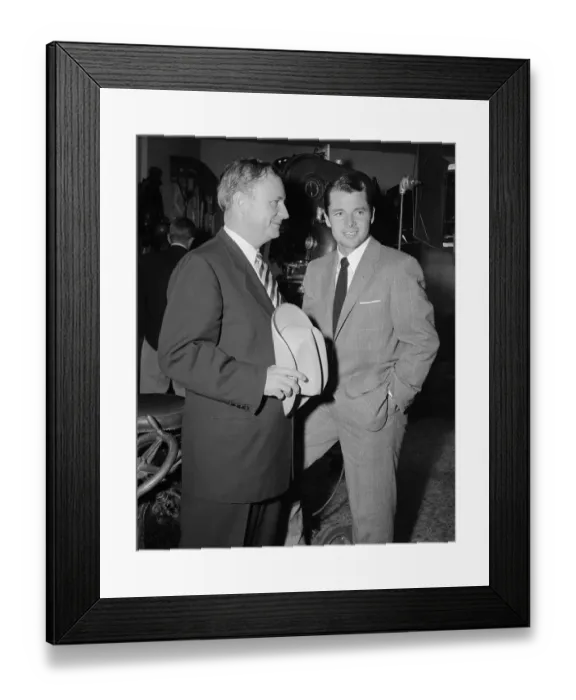 Framed Print : Daniel Price and Audie Murphy Conversing Framed Print : Daniel Price and Audie Murphy Conversing
