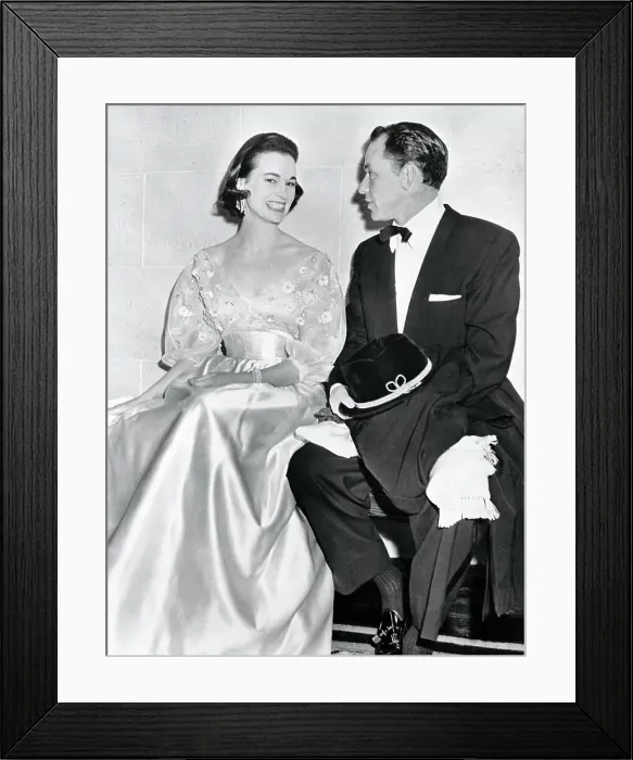 Framed Print : Frank Sinatra Sitting with Gloria Vanderbilt Framed Print : Frank Sinatra Sitting with Gloria Vanderbilt