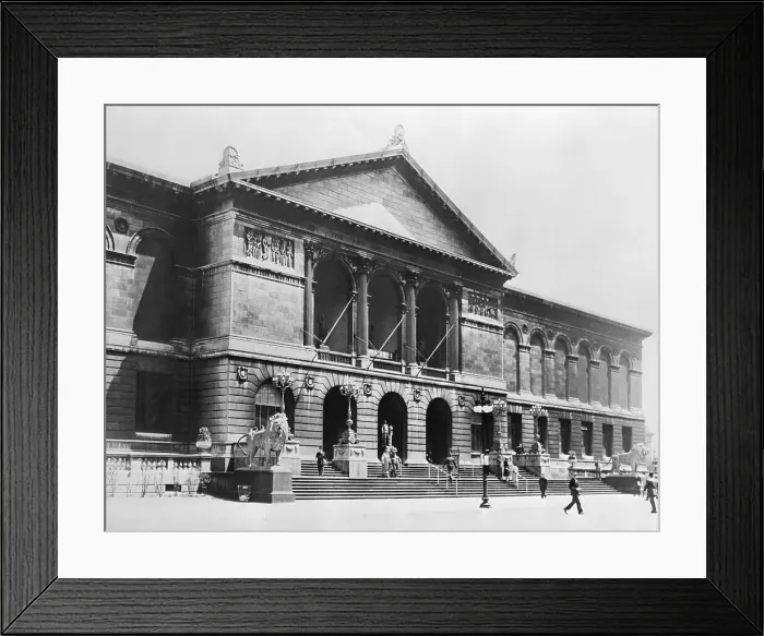 Framed Print : Exterior View of the Chicago Art Institute