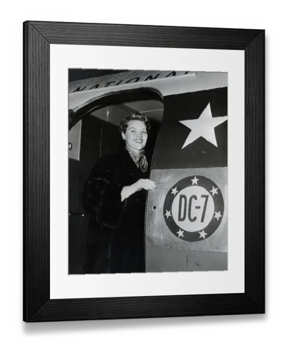 Framed Print : Patti Page Boarding a Plane Framed Print : Patti Page Boarding a Plane