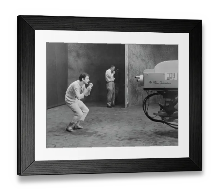 Framed Print : Marcel Marceau Performing on Television Framed Print : Marcel Marceau Performing on Television