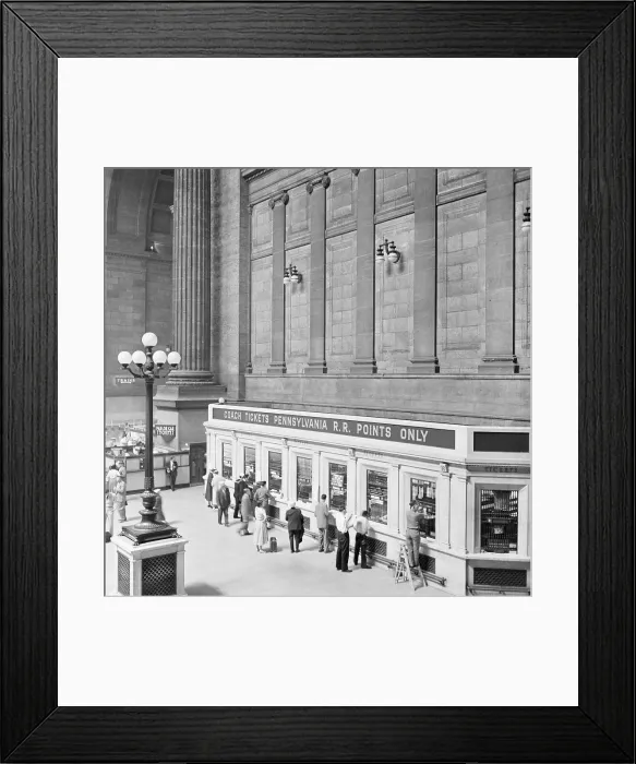 Framed Print : Ticket Booths at Pennsylvania Station Framed Print : Ticket Booths at Pennsylvania Station