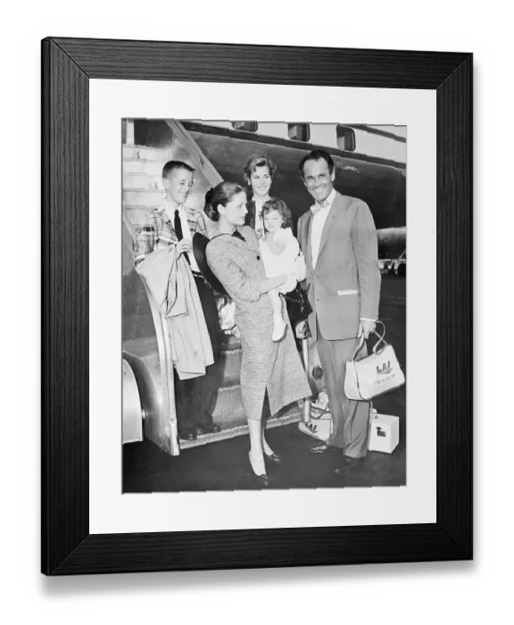Framed Print : Henry Fonda Posing with His Family Framed Print : Henry Fonda Posing with His Family